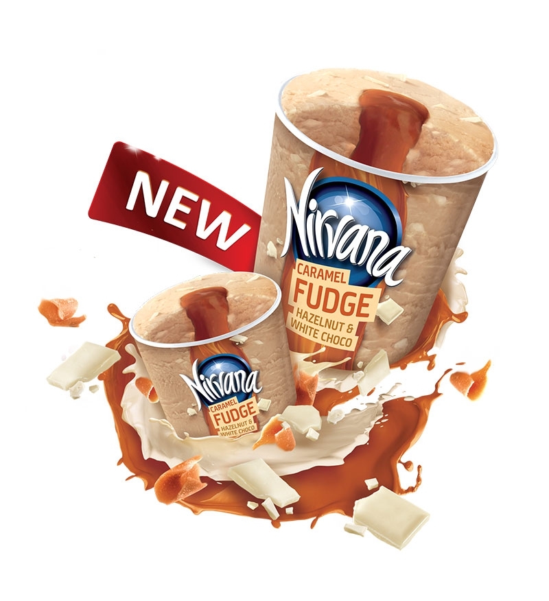 Новата NIRVANA Caramel Fudge Лешник и бял шоколад